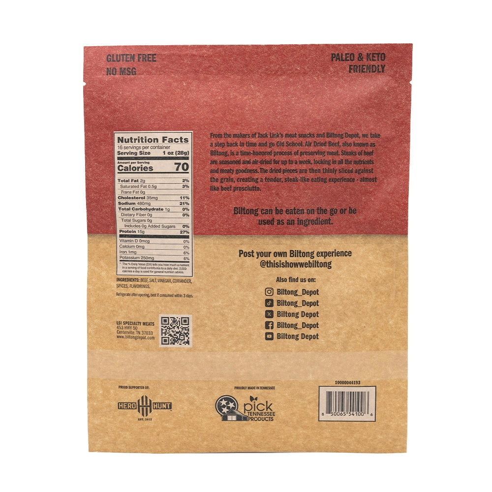 Biltong (South African Jerky) - No Fat